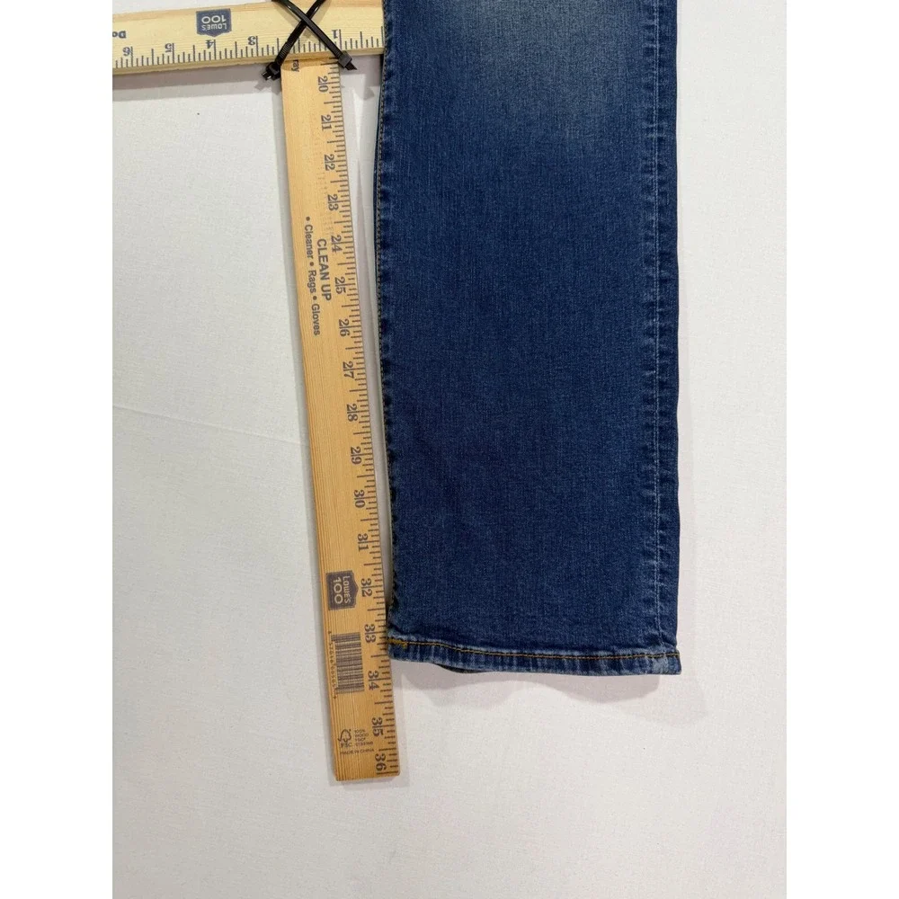 True Religion Rocco Relaxed Skinny Blue Denim Jeans Mens 38 Flap Pocket